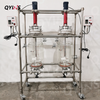 連續(xù)反應(yīng)釜 四氟釜蓋耐腐蝕軸套機(jī)械密封20L、30L、50L、100L