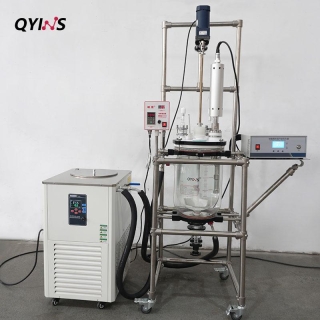 超聲波雙層玻璃反應(yīng)釜 配控溫反應(yīng)浴 10L、20L、30L、50L