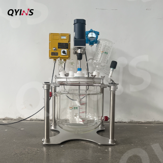 桌面型四氟釜蓋雙層玻璃反應(yīng)釜10L、20L、30L