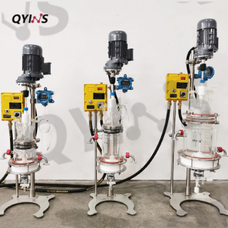 桌面式夾套全包防爆玻璃固相反應(yīng)釜 過(guò)濾釜 500mL~5L