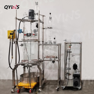 過(guò)濾回流二合一防爆玻璃固相合成釜 過(guò)濾反應(yīng)釜 50L